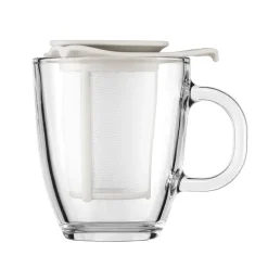 Bodum Taza de té con filtro Yo-Yo, Blanco