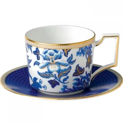 Wedgwood Tazas De Té<Taza de té con plato Hibiscus , floral Azul