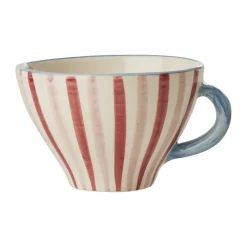 RICE Tazas De Té<Taza de té de cerámica , Stripes RosaRojo