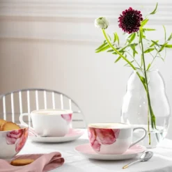 Villeroy & Boch Tazas De Té<Taza de té Rose Garden, Blanco BlancoRosa
