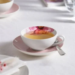 Villeroy & Boch Tazas De Té<Taza de té Rose Garden, Blanco BlancoRosa