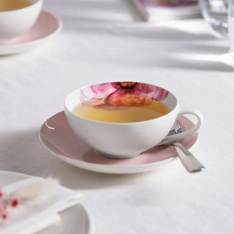 Villeroy & Boch Tazas De Té<Taza de té Rose Garden, Blanco BlancoRosa