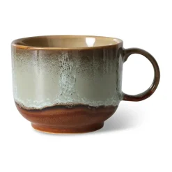 HKliving Taza de té 70's 42,5 cl, Echo Multi New