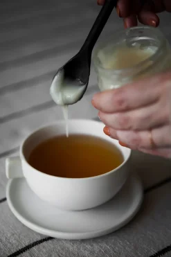 ERNST Tazas De Té<Taza de té y platillo 7,5 cm, arena blanca Blanco