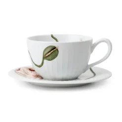 Kähler Tazas De Té<Taza de té y platillo Hammershøi Poppy 38 cl, Blanco