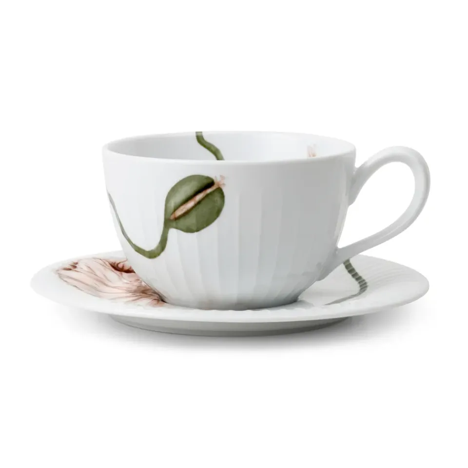 Kähler Tazas De Té<Taza de té y platillo Hammershøi Poppy 38 cl, Blanco