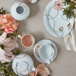 Kähler Tazas De Té<Taza de té y platillo Hammershøi Poppy 38 cl, Blanco