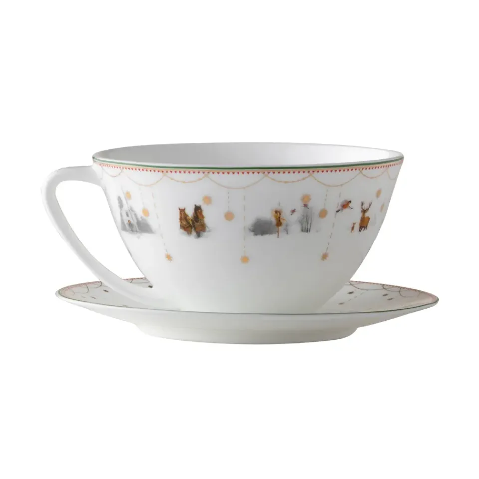 Wik & Walsøe Tazas De Té<Taza de té y platillo Julemorgen Story, -multi Blanco