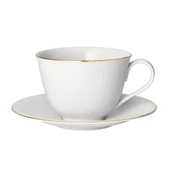 Rörstrand Taza de té y platillo Swedish Grace Gala, Blanco Outlet