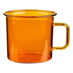 Muurla Taza de vidrio 35 cl, Amber Naranja Hot