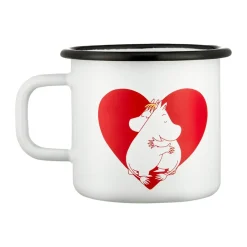 Muurla Taza esmaltada Moomin 37 cl, Corazón Blanco Hot