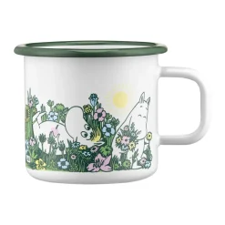 Muurla Taza esmaltada Moomin 37 cl, In the garden Blanco Online