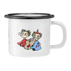 Muurla Taza esmaltada Moomin 1,5 dl, Thingumy y bob Blanco Sale
