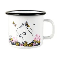 Muurla Tazas De Los Mumin<Taza esmaltada Mumin abrazo 25 cl, Blanco