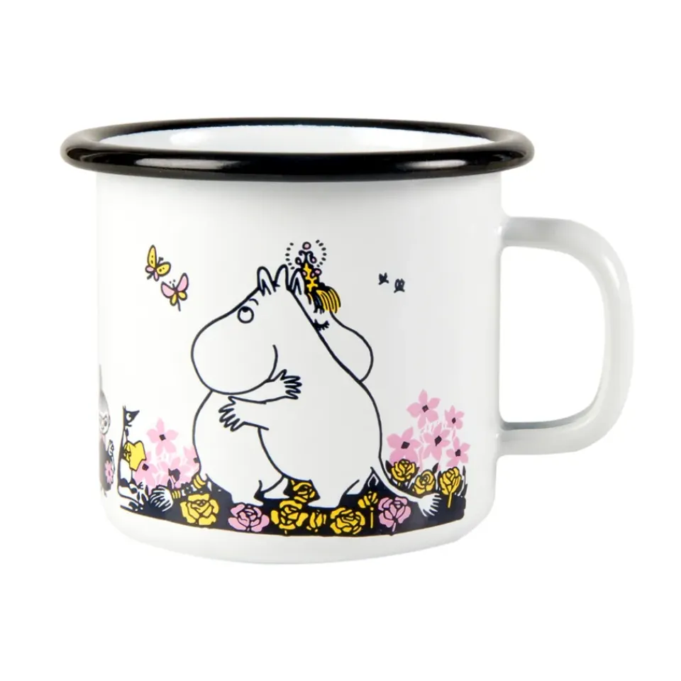 Muurla Tazas De Los Mumin<Taza esmaltada Mumin abrazo 25 cl, Blanco