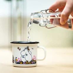 Muurla Tazas De Los Mumin<Taza esmaltada Mumin abrazo 25 cl, Blanco