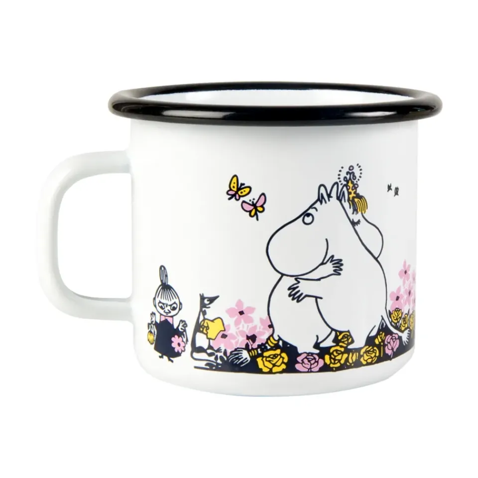 Muurla Tazas De Los Mumin<Taza esmaltada Mumin abrazo 25 cl, Blanco
