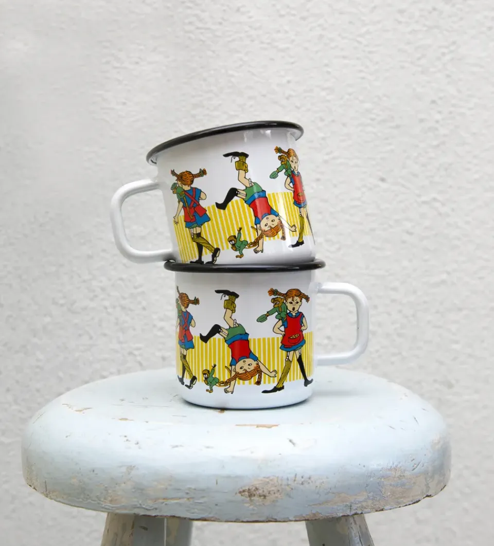 Muurla Tazas De Café<Taza esmaltada Pippi longstocking 3,7 dl, White Blanco