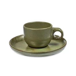 Serax Tazas De Ponche Navideño|Tazas De Espresso<Taza espresso y platillo Surface 10 cl, Camogreen Verde