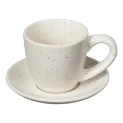 Broste Copenhagen Taza espresso y platillo Nordic Vanilla 5 cl, Cream BeigeBlanco Sale