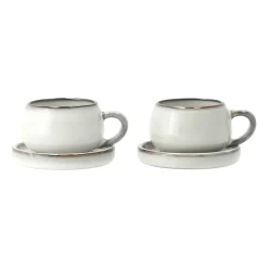 Lene Bjerre Tazas De Ponche Navideño|Tazas De Espresso<Taza espresso y platillo Amera, White sands Blanco