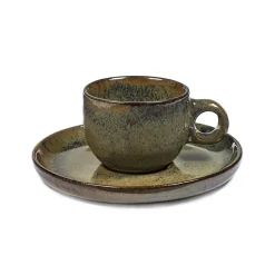 Serax Tazas De Ponche Navideño|Tazas De Espresso<Taza espresso y platillo Surface 10 cl, Indi grey Multi