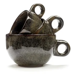Serax Tazas De Ponche Navideño|Tazas De Espresso<Taza espresso y platillo Surface 10 cl, Indi grey Multi