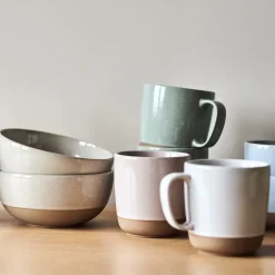 Scandi Living Taza Fossil 35 cl, Beige BeigeRosa Clearance