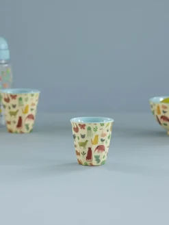 RICE Taza infantil melamina, Estampado Jungla Dulce - Suave Azul Discount