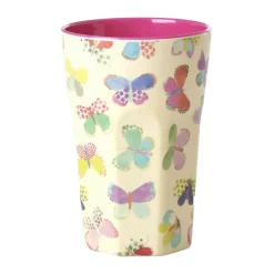 RICE Taza melamina alta, Mariposa Multi Outlet