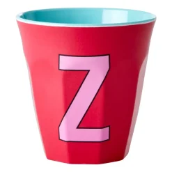 RICE Tazas Infantiles|Tazas De Plástico<Taza melamina mediana letra Z 30 cl, Red kiss RojoRosa