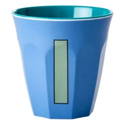 RICE Tazas Infantiles|Tazas De Plástico<Taza melamina mediana letra I 30 cl, New dusty blue Azul
