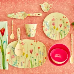 RICE Tazas Infantiles|Tazas De Plástico<Taza melamina mediana, Summer flowers RosaAmarillo
