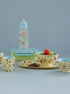 RICE Tazas Infantiles|Tazas De Plástico<Taza melamina mediana, Estampado Jungla Dulce- Suave Azul