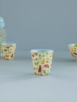 RICE Tazas Infantiles|Tazas De Plástico<Taza melamina mediana, Estampado Jungla Dulce- Suave Azul