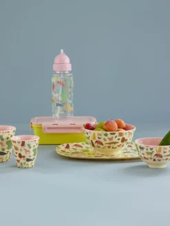 RICE Tazas Infantiles|Tazas De Plástico<Taza melamina mediana, Estampado Jungla Dulce - Suave Rosa