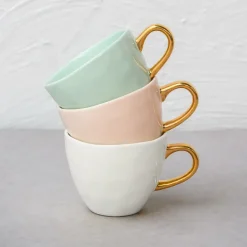 URBAN NATURE CULTURE Tazas De Ponche Navideño|Tazas De Espresso<Taza mini Good Morning Coffee 17,5 cl, White Color doradoBlanco