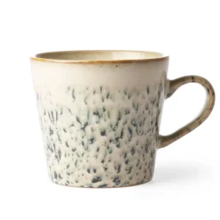 HKliving Tazas De Café<Taza para capuchino 70's, Hail BeigeAzulMarrón