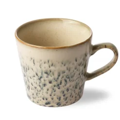 HKliving Tazas De Café<Taza para capuchino 70's, Hail BeigeAzulMarrón