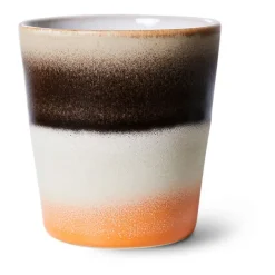 HKliving Tazas De Café<Taza 70's, Bomb NegroBlancoNaranja
