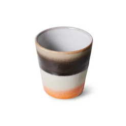 HKliving Tazas De Café<Taza 70's, Bomb NegroBlancoNaranja