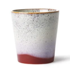 HKliving Taza 70's, Frost RojoBlanco Hot