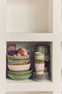 HKliving Tazas De Café<Taza 70's 4-pack, Serendipity Multi