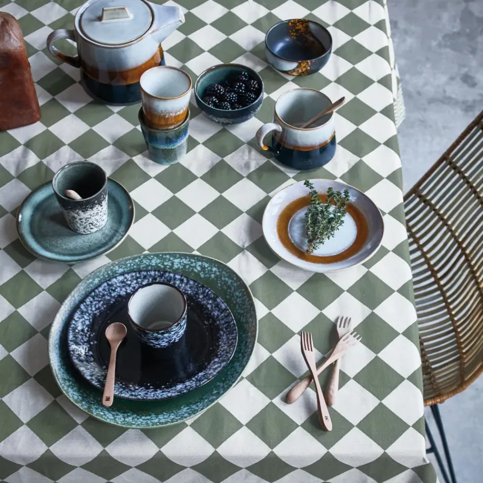 HKliving Tazas De Café<Taza 70's, Rock AzulBlanco