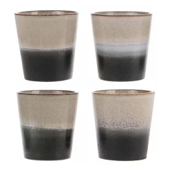 HKliving Tazas De Café<Taza 70's, Rock AzulBlanco
