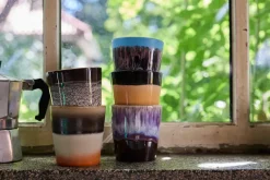 HKliving Tazas De Café<Taza 70's, Yeti PúrpuraBlanco