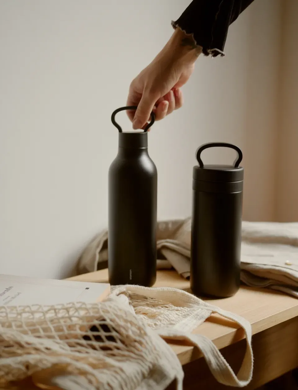 Stelton Taza termo Tabi 0,4 L, Black Negro New
