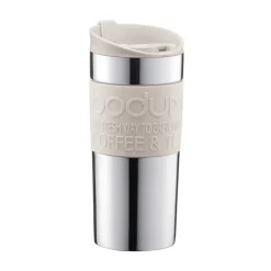 Bodum Taza travel 35 cl acero inoxidable, Off white Blanco New