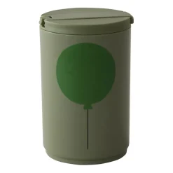 Design Letters Taza térmica con pajita 33 cl, Forest Green Verde Outlet
