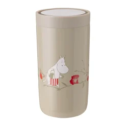 Stelton Taza térmica To Go Click Mumin 0,2 l, Moominmamma’s Tea party Beige Hot